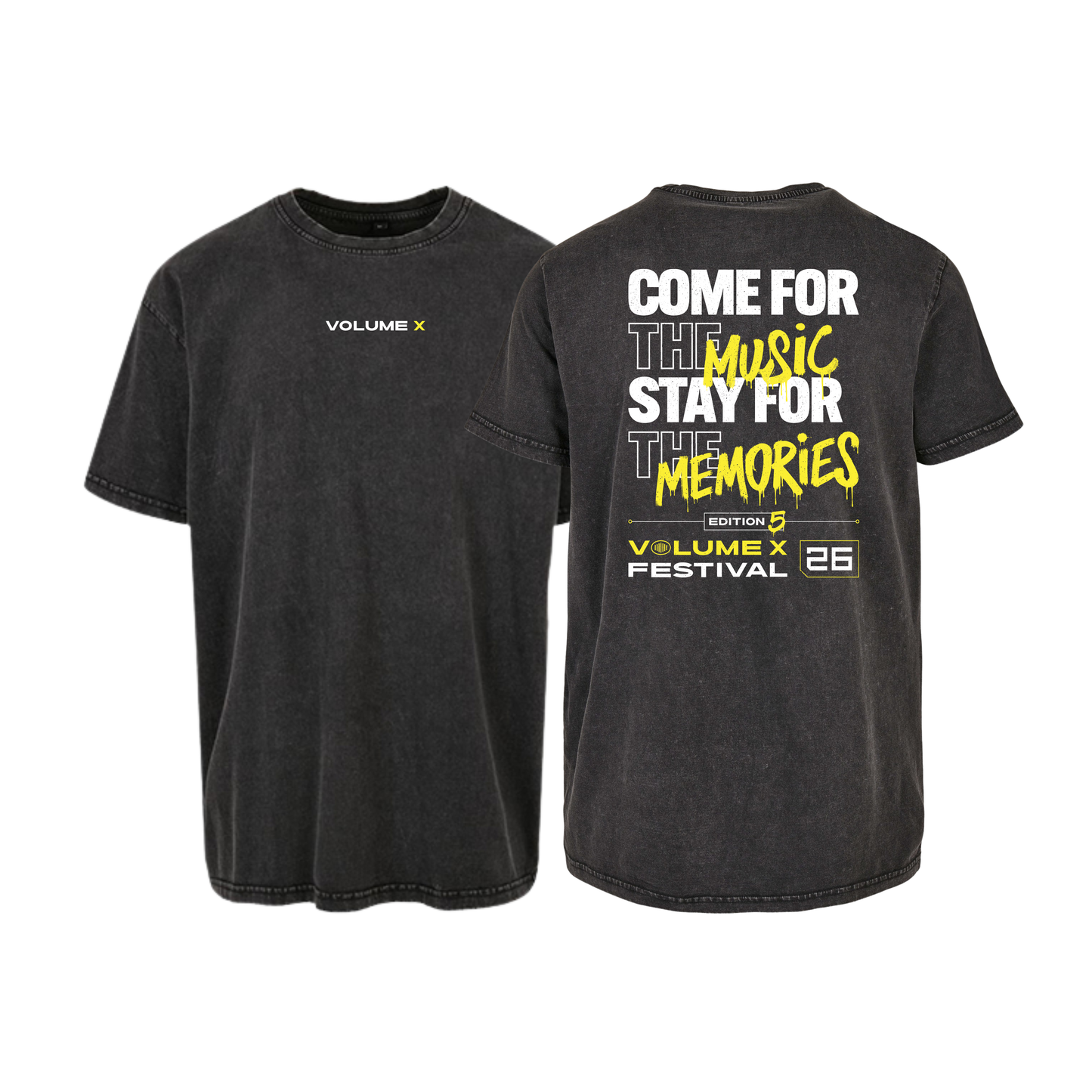 Oversize Shirt (washed) - Come For The Music, Stay For The Memories